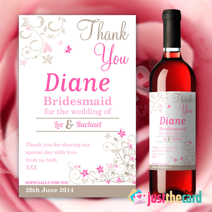 wedding wine label